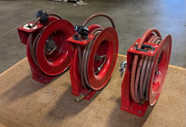 Three (3) Air Hose Reels