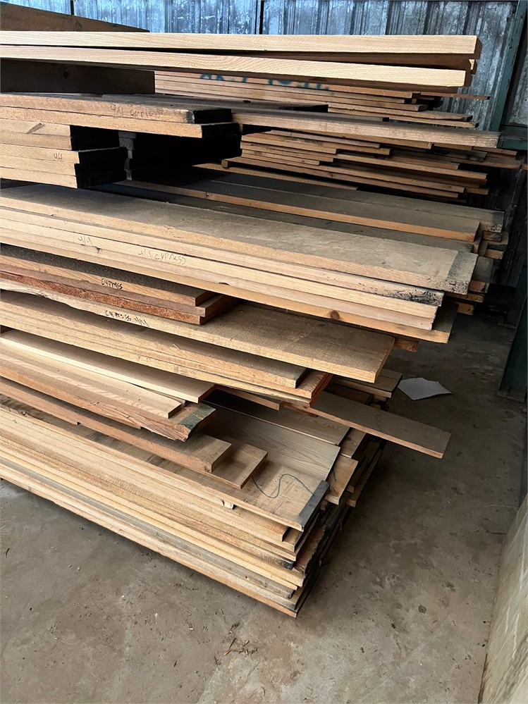 12" and 14' Lengths of Cypress ( Possibly other mixed hardwood) Hardwood