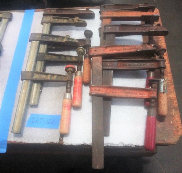 LOT# 126  (7) CLAMPS * LOT OF APPROX 7