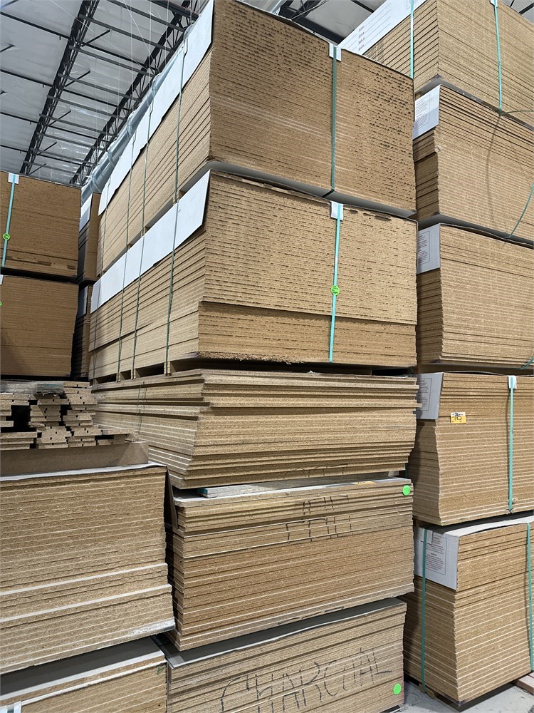(5) Bundles of Particleboard Panels