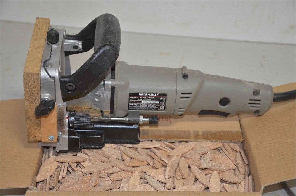 Porter cable "557" plate jointer & biscuits