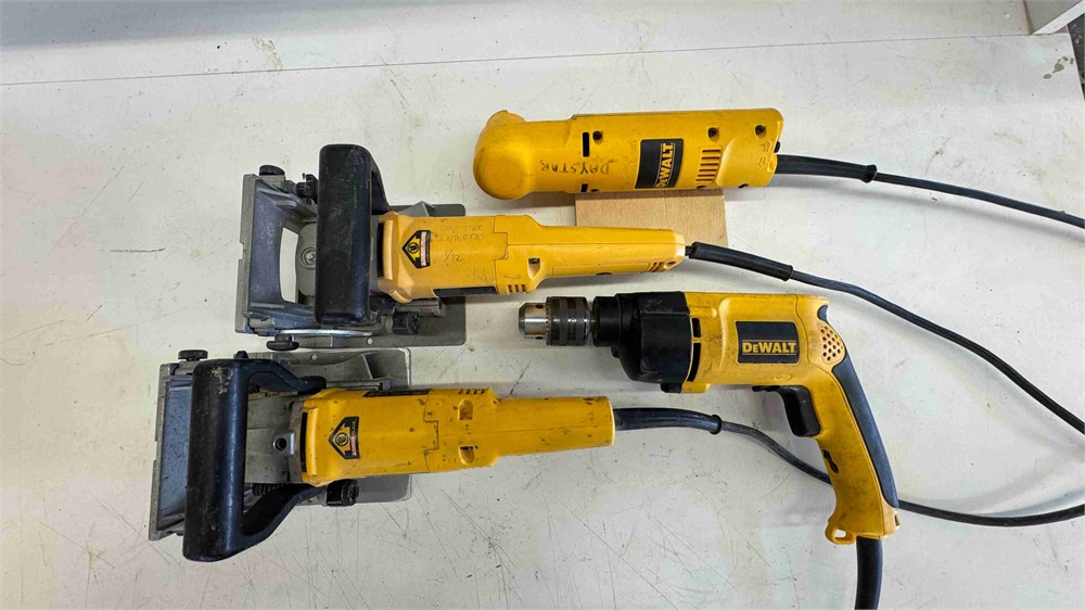 (2) DeWalt Plate Jointers & (2) Drills