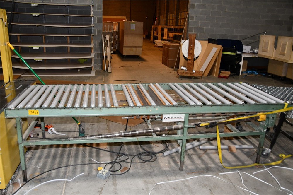 Lot of Qty (4) Sections of Roller Conveyor