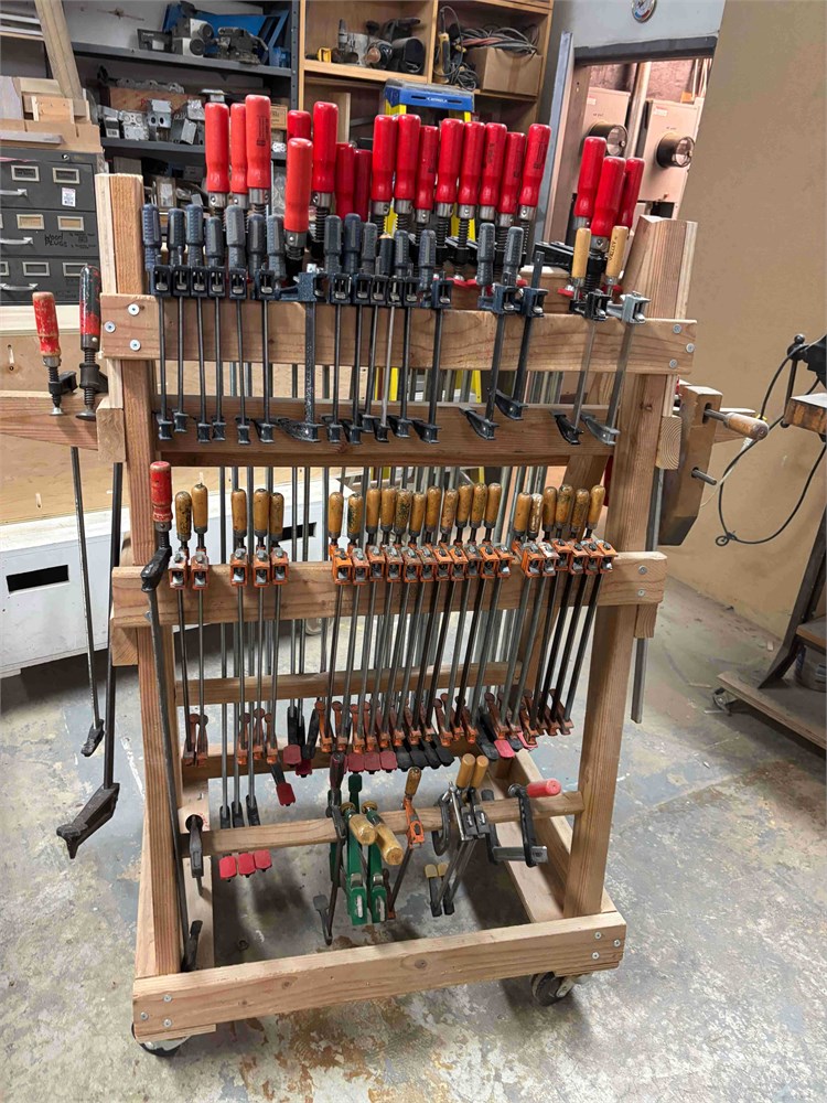 Various Clamps w/Cart