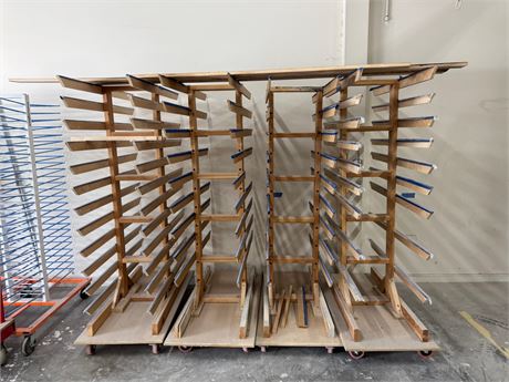 Lot - Lot of (4) Wooden Drying Racks | Place Your Bid at MachineryMax