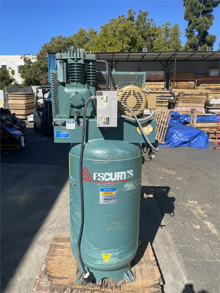 FS Curtis "7E2V18-A3ST" Two Stage  Air Compressor
