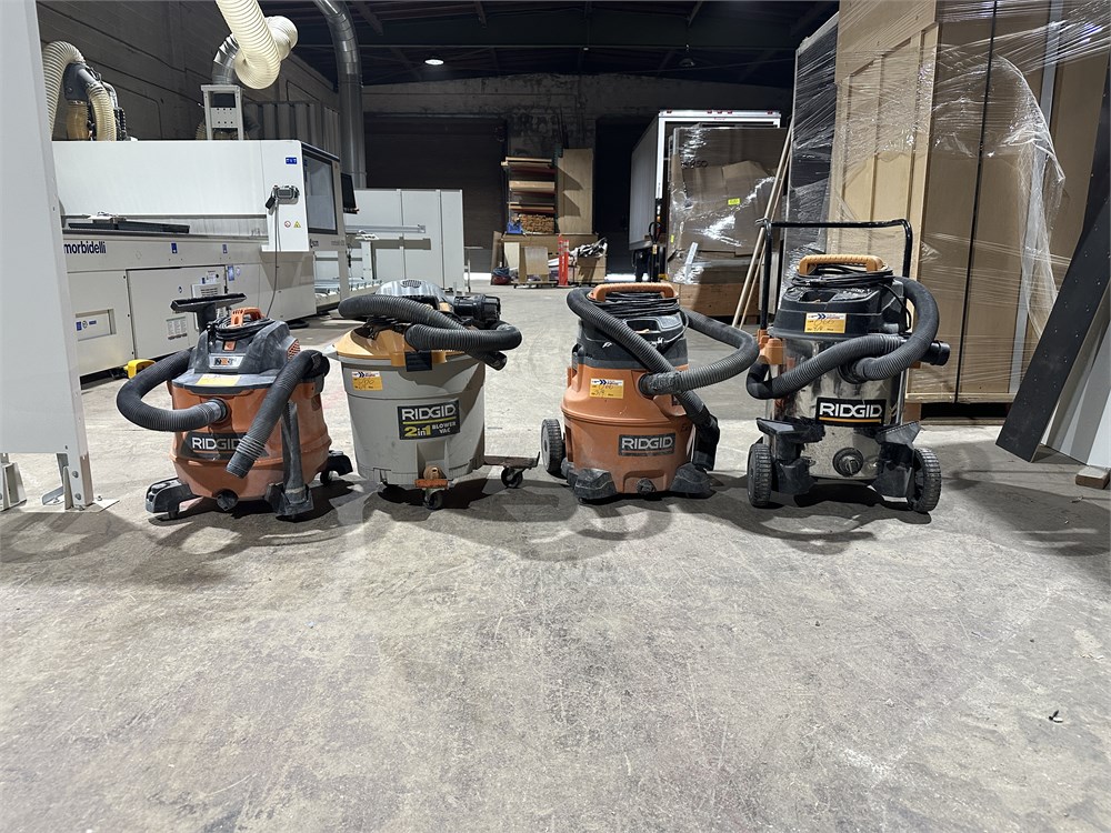 (4) Ridgid Shop Vacuums