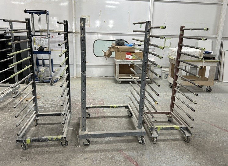 (3) Metal Paint Drying Racks on Casters - Markham, ON