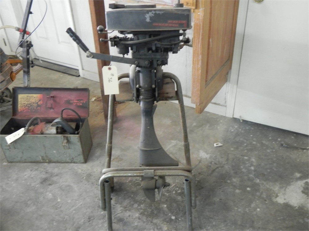 SEARS "5HP BOAT MOTOR WITH STAND"