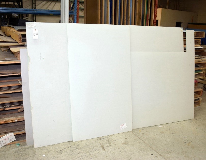 LOT# 038  (1) SHEET & 3 OFFCUTS OF CHEMCAST * 60" X 96" X .354"