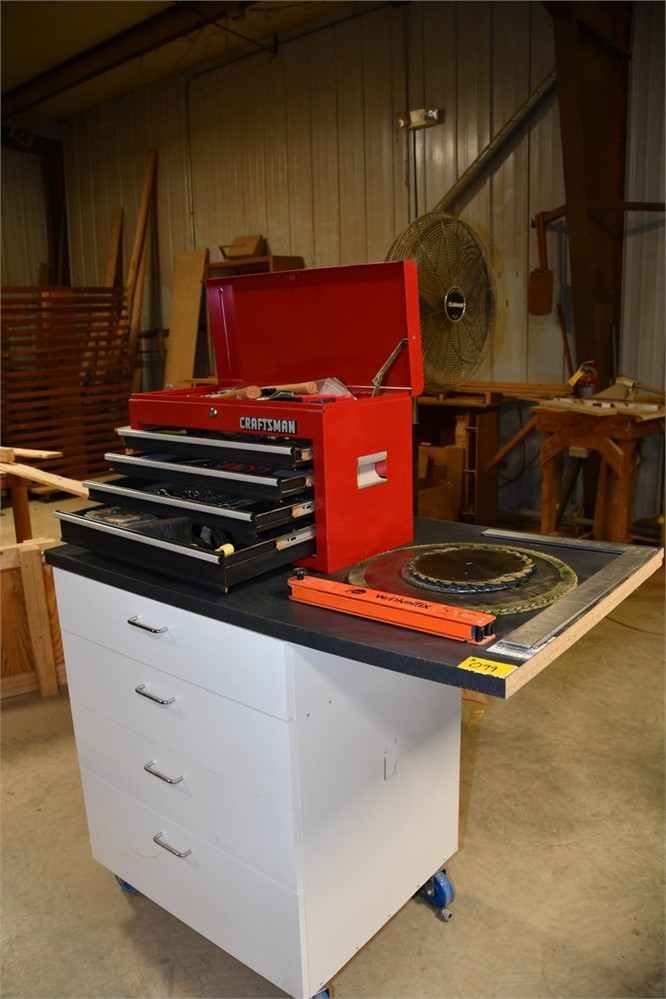 Toolbox and Cabinet with Contents