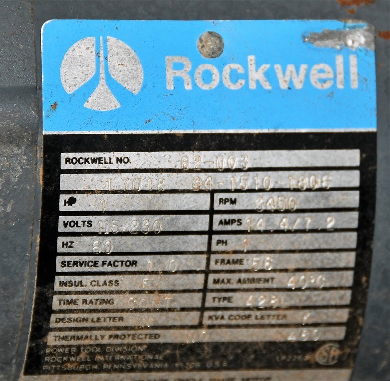 Rockwell Wood Shaper Model 62-003