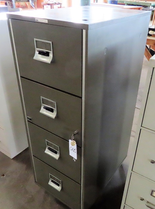 LOT# 065  VICTOR FIRE PROOF FILING CABINET WITH KEY