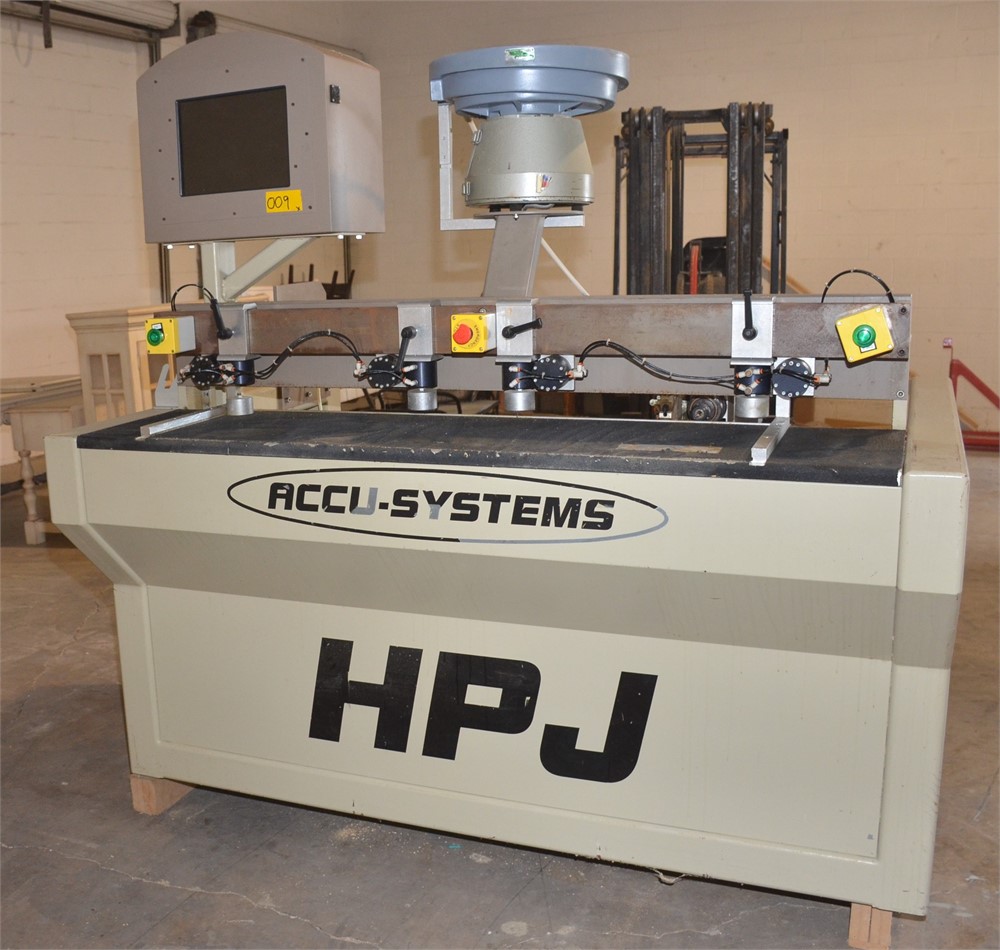 Accu-Systems "HPJ-5" CNC Drill, Glue, & Dowel Insertion Machine