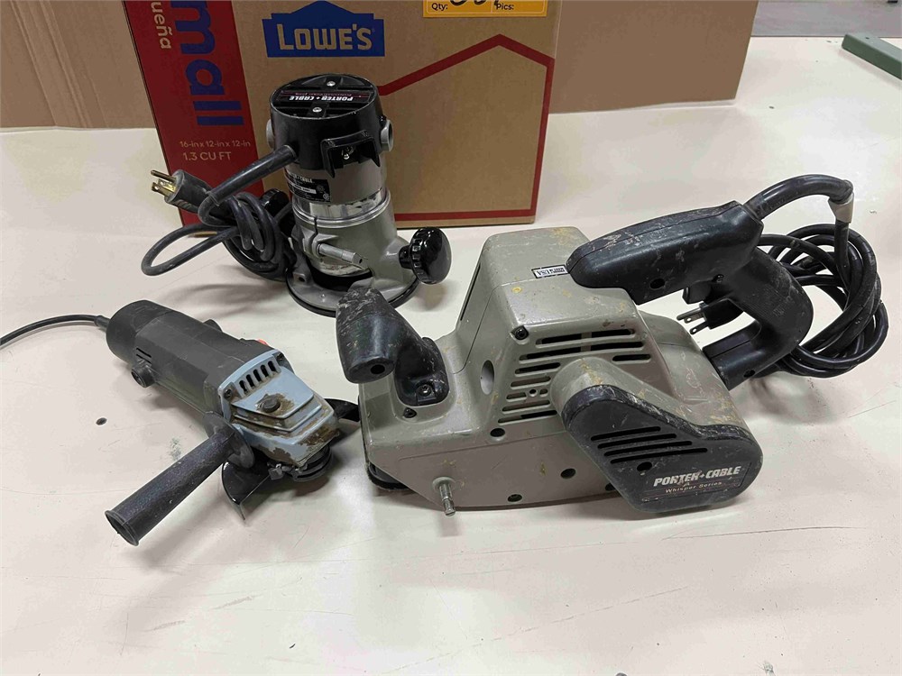 Belt Sander, Router, & Grinder