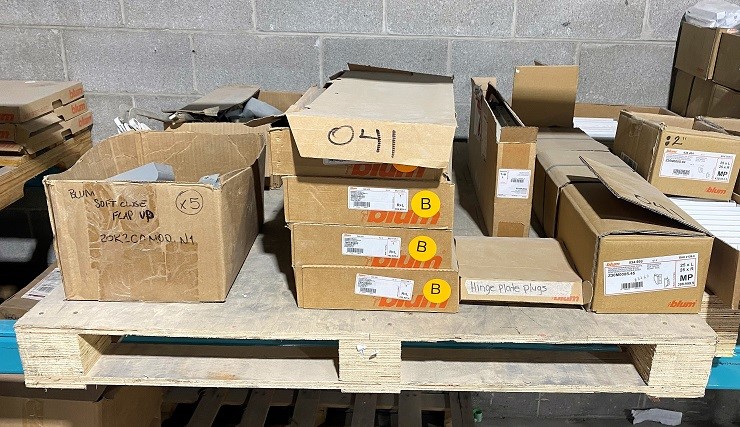 (12) Boxes of "Blum Hardware" - See Photos for label description & Hardware Type