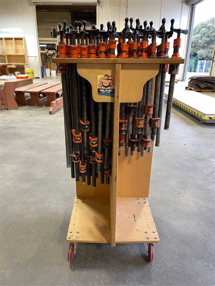 Pipe Clamps with Storage Cart
