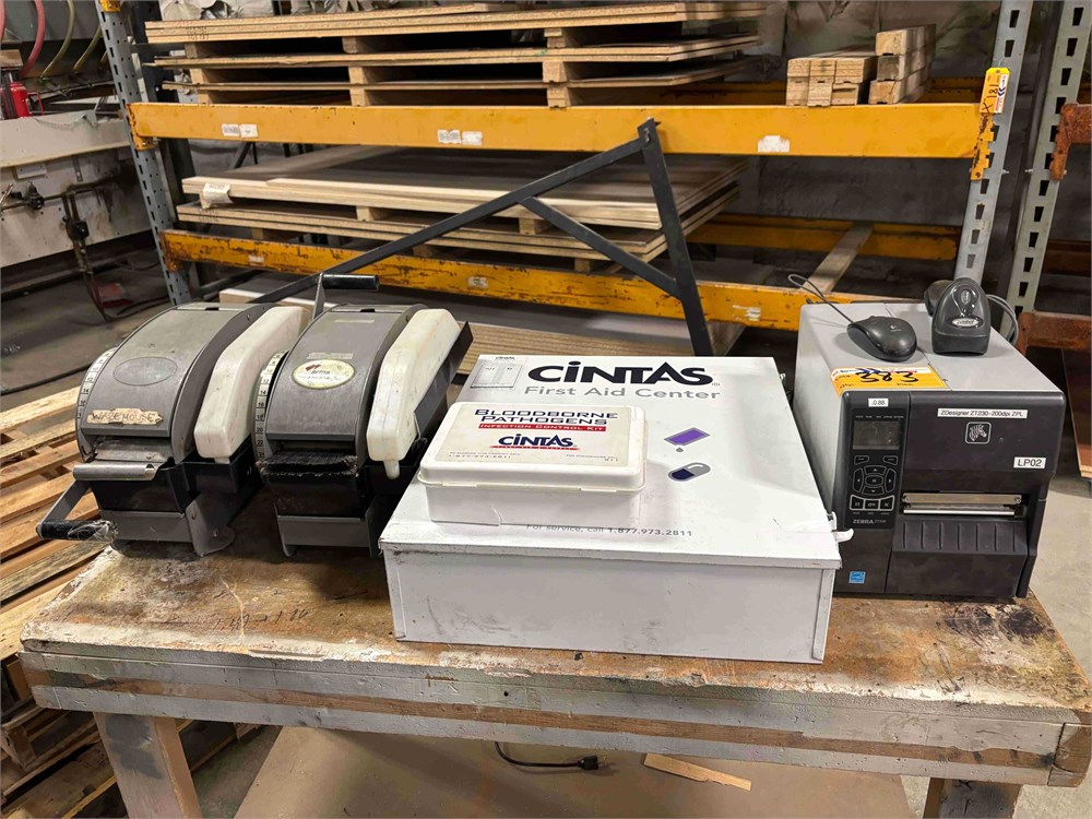 Better Pack "333" Tape Dispenser / Zebra Printer & First Aid Kit