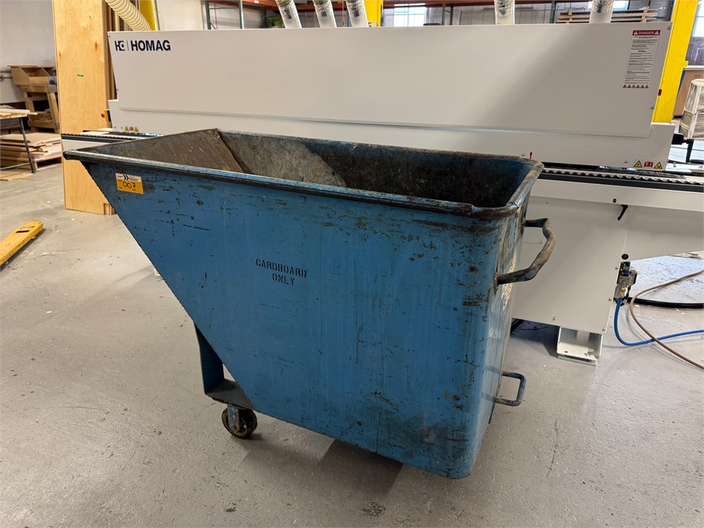 Blue Waste Hopper - on Castors