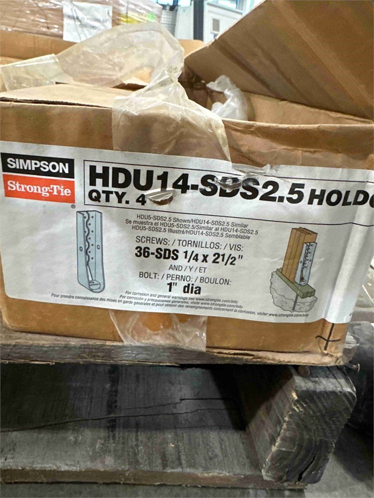 Pallet of Simpson Strong-Tie "HDU14-SDS2.5HOL" Hold Down Hardware