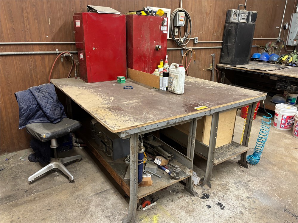 Lot of Table (Qty2) & Cabinet and contents as pictures