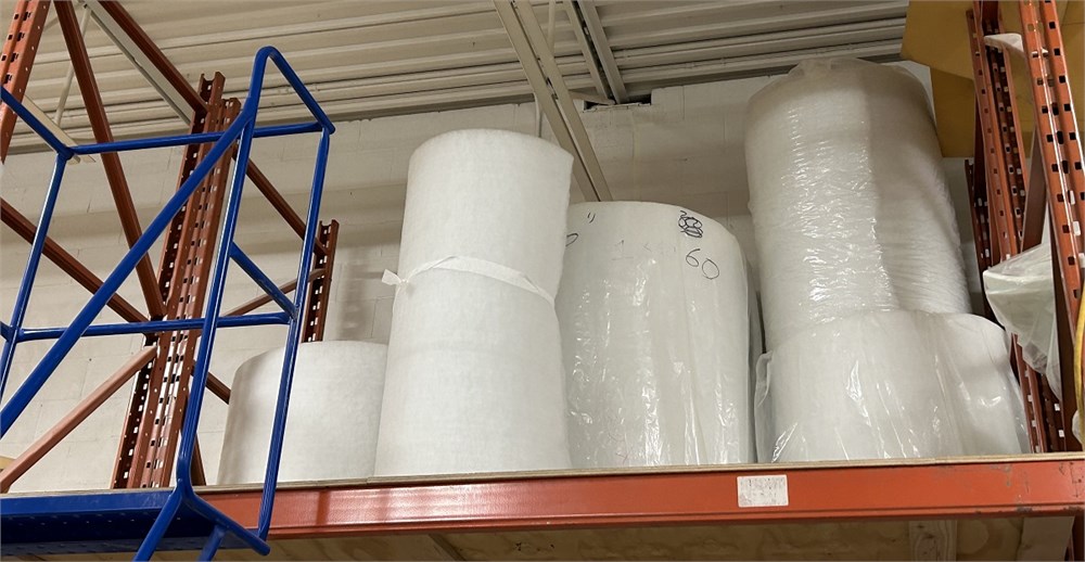 Lot of "White" Foam Rolls in Racking - Concord, ON