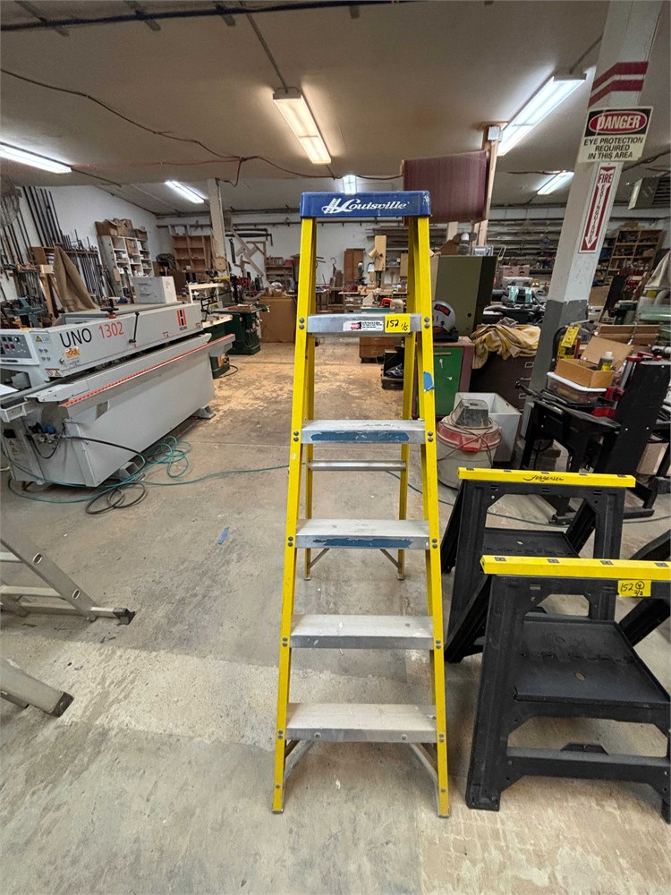 Louisville Step Ladder and Four Sawhorses