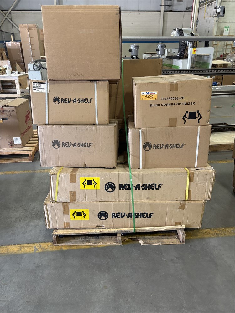 Pallet of Rev-A-Shelf Cabinet Hardware
