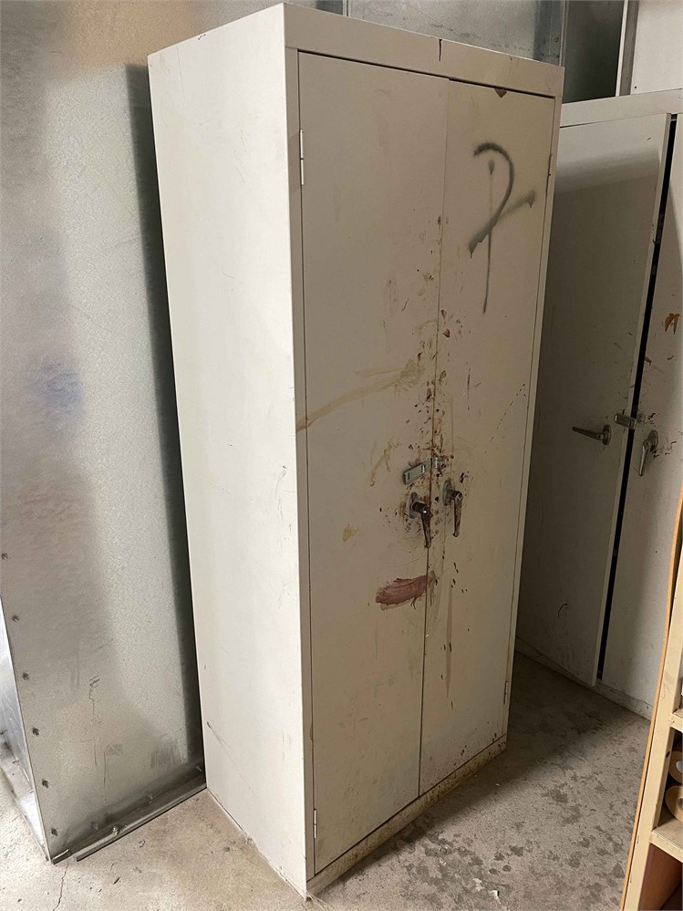 Metal Cabinet with Finishing Supplies
