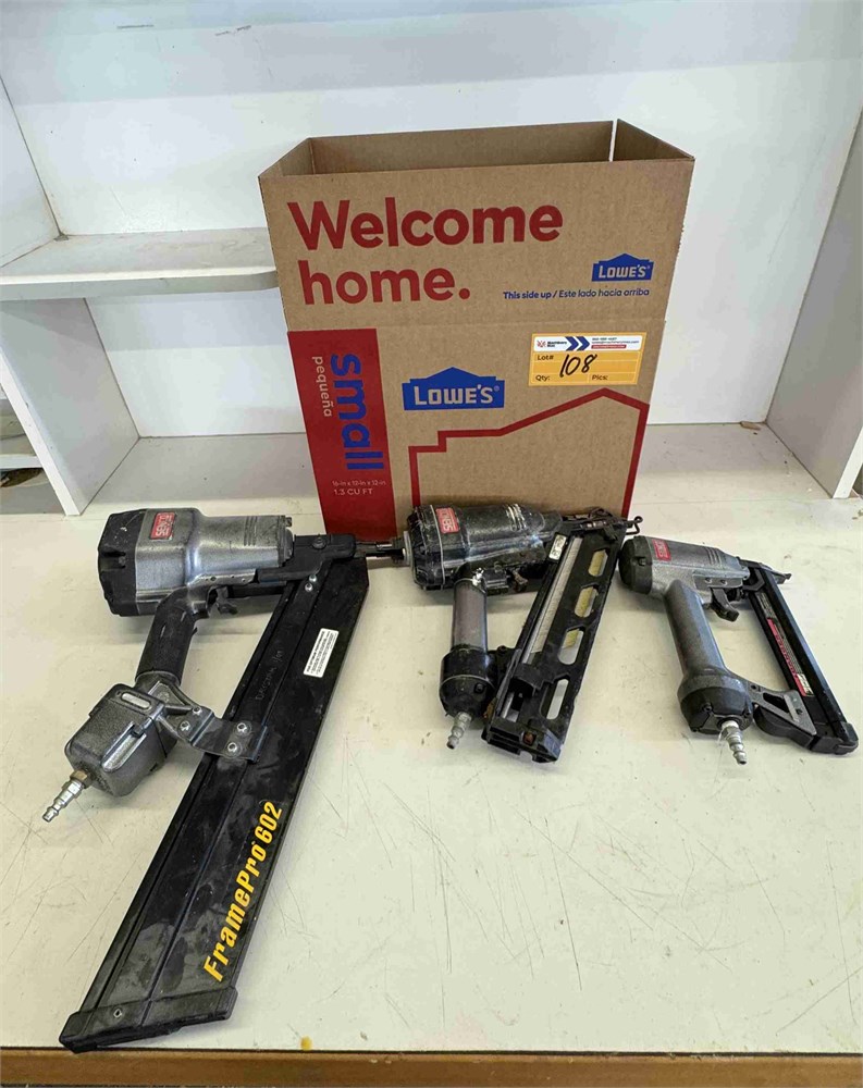 Senco Pneumatic Nail / Staple Guns Qty. (3)