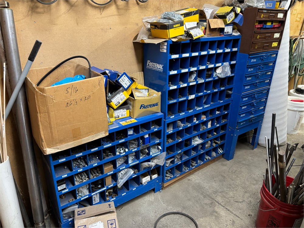 Fastenal storage bin & contents as pictured