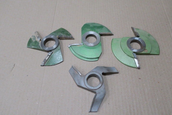 Lot of 4 1 1/4" Bore Raised Panel Shaper Cutters