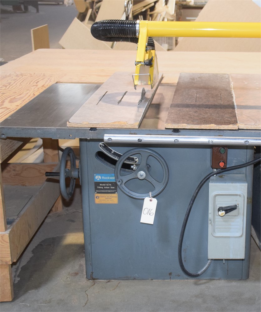 ROCKWELL 12/14 TABLE SAW c/w EXCALIBUR SAW GUARD