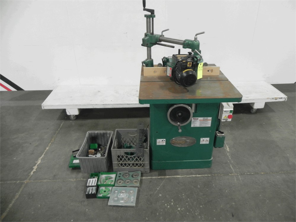 GRIZZLY "G1026" 3HP SINGLE PHASE SHAPER WITH FEEDER, YEAR 2009
