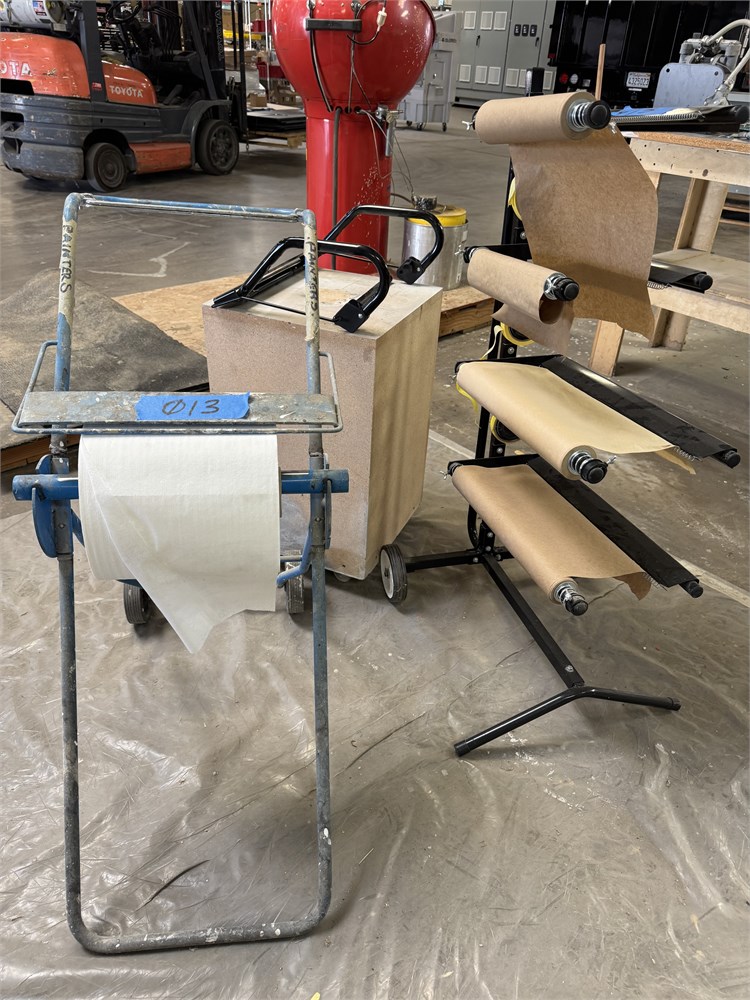 LOT OF MASKING ROLL AND PAPER TOWEL DISPENSERS