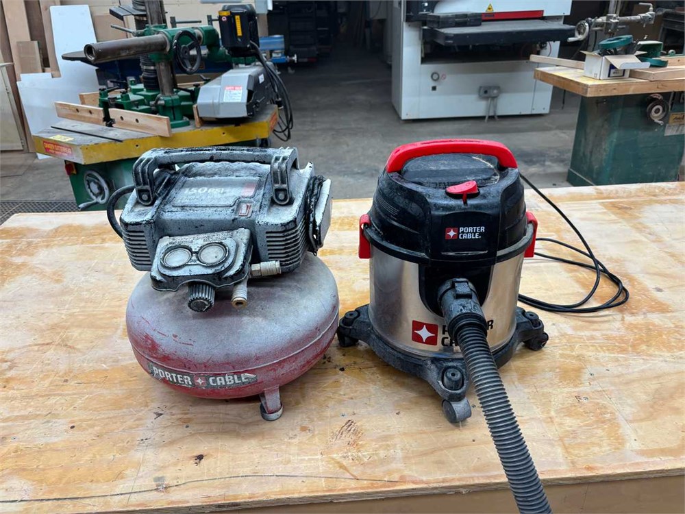 Porter Cable Pancake Air Compressor and Shop Vac Set