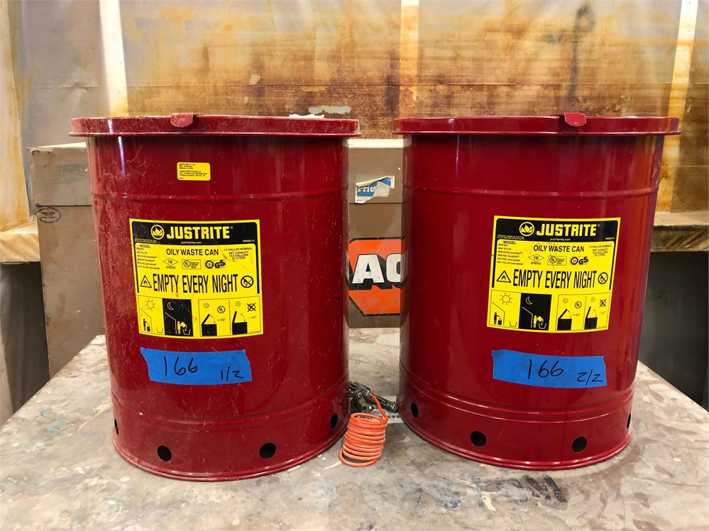 Two (2) Justrite Flammable Storage Cans