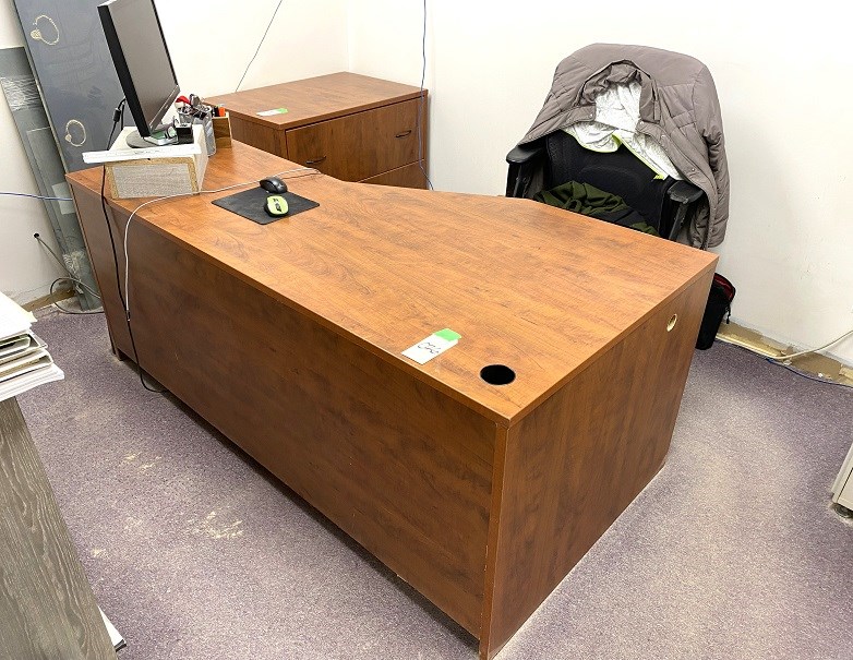 Office Desk & Matching Filing Cabinet - Desk 36" x 72"L