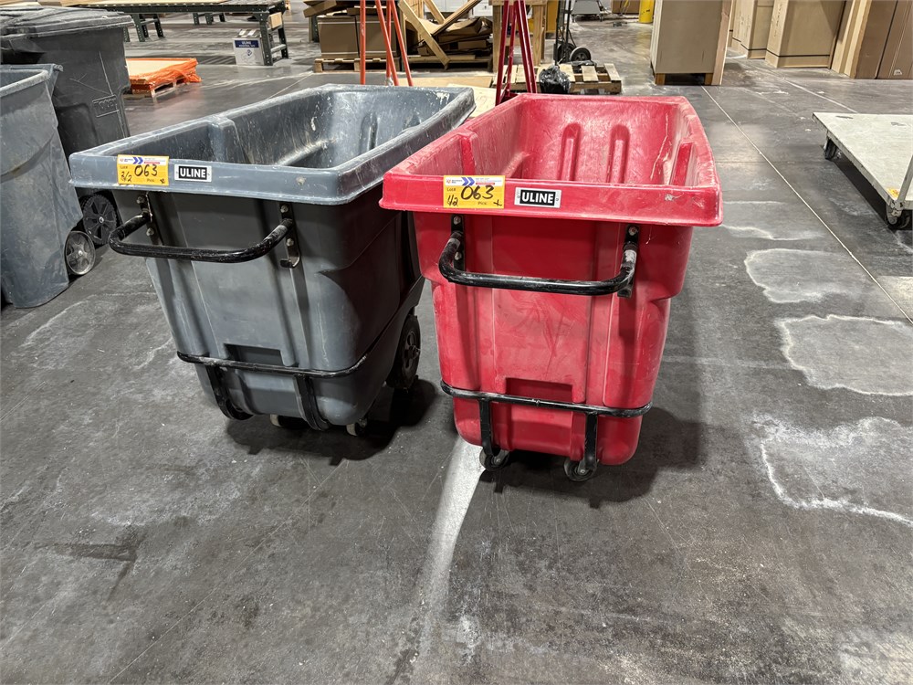 Qty (2) ULine Trash Dump Bins