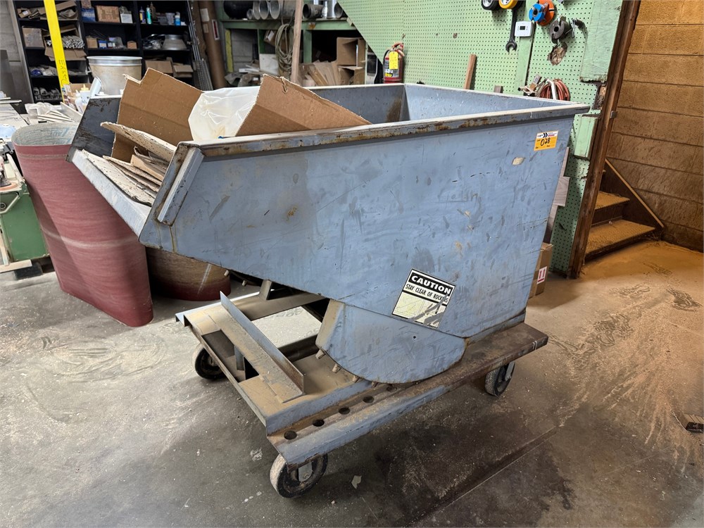 Meco Self Dumping Hopper - on castors