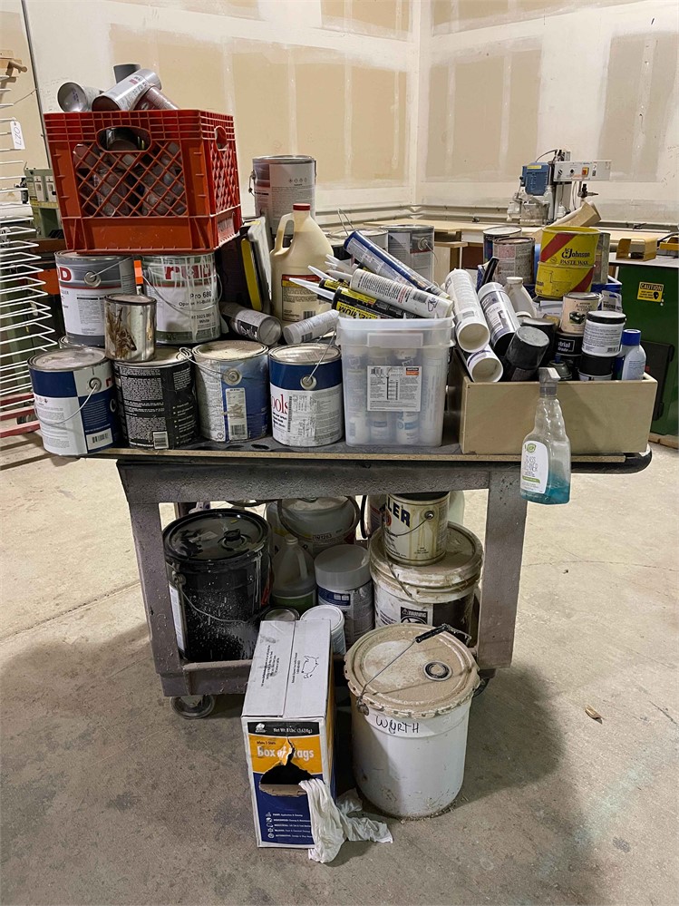 Assortment of Paint and Finishing Materials