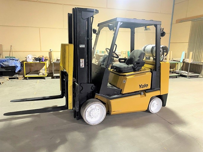 Yale "GLC070" Forklift - 7,000 lb Cap, Fork Positioning, Lift Ht 200" SEE VIDEO