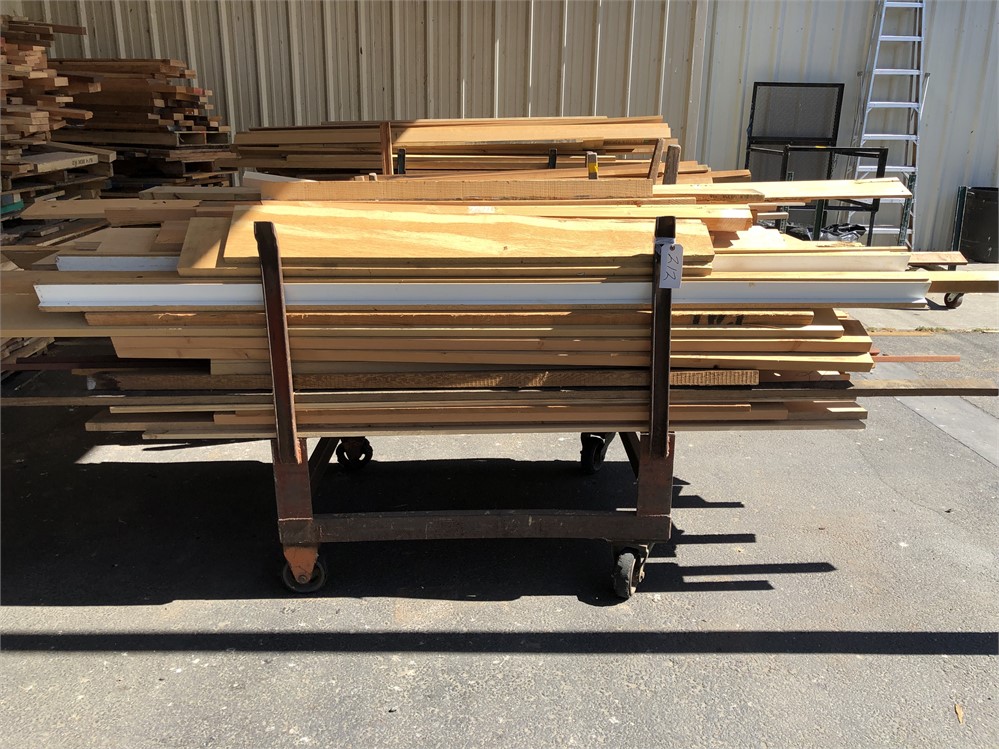 Lot of Miscellaneous Lumber with Cart