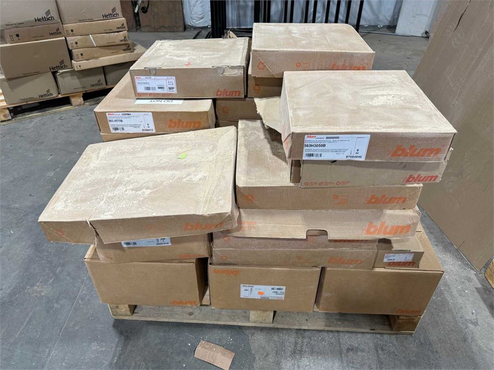 Pallet of Blum Cabinet Hardware