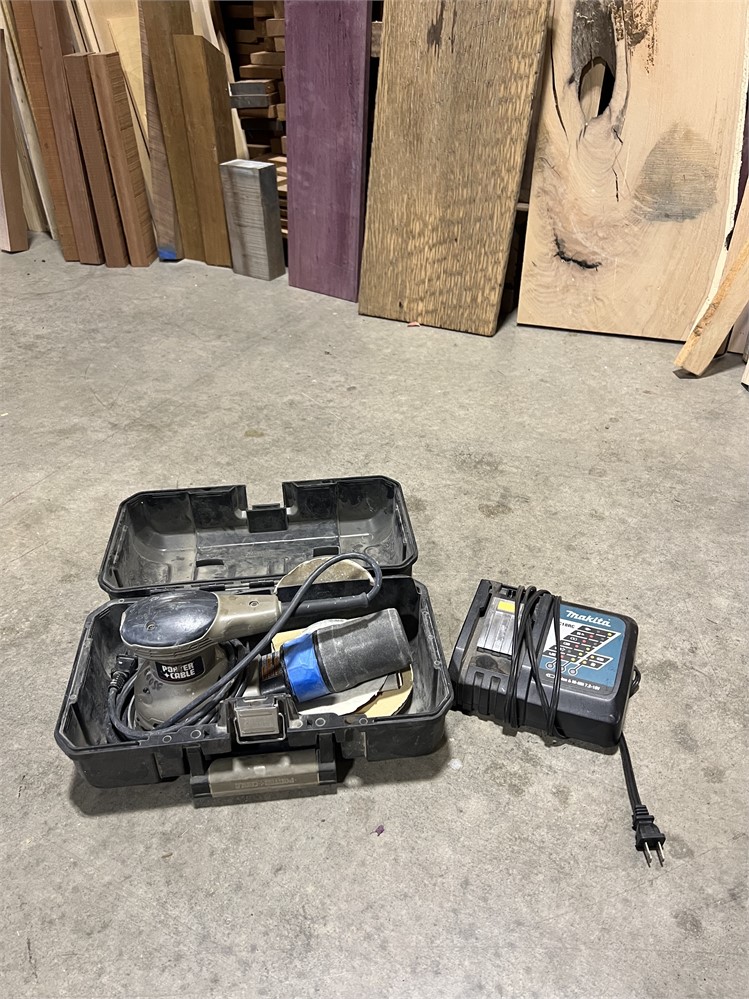 Porter Cable Sander and Makita Rapid Battery Charger