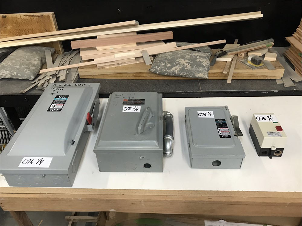 Three (3) Electrical Disconnect Boxes and One (1) Magnetic Starter