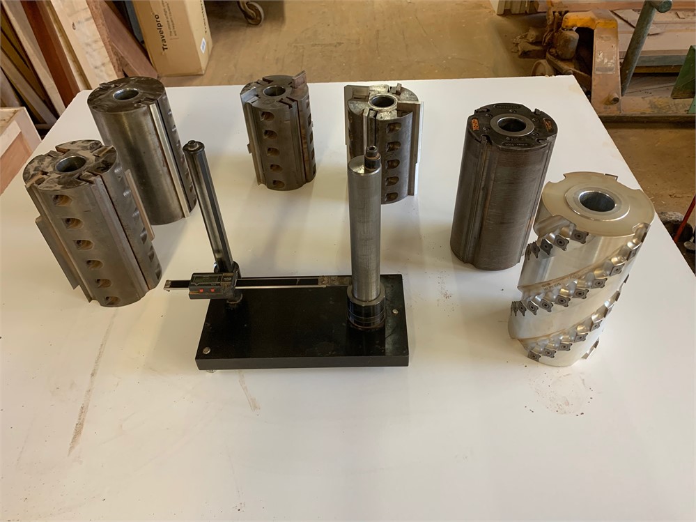 Assorted Moulder Heads, Tooling and Measuring Stand