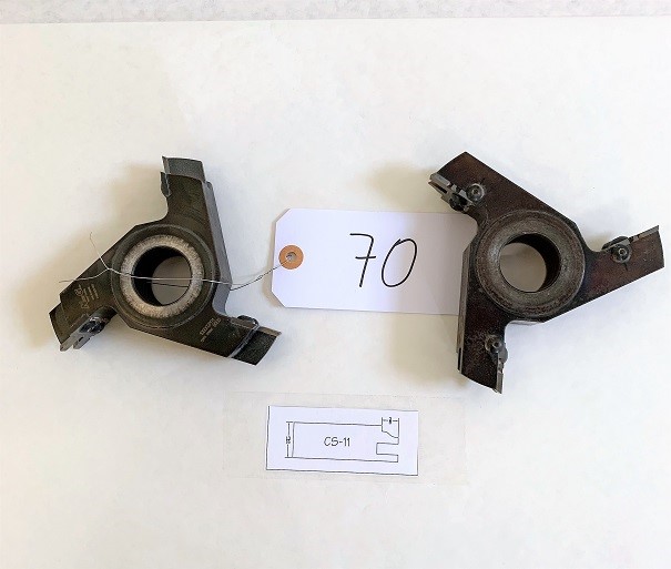 LOT# 070  (2) SHAPER / MOULDER CUTTERS * 1 1/4" BORE SEE PHOTO FOR PROFILE