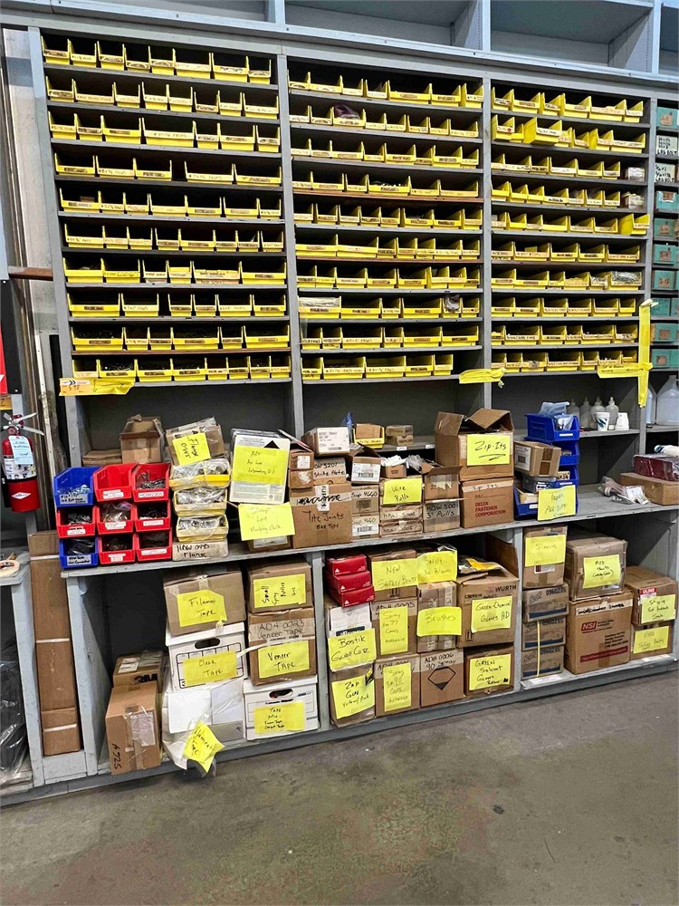 Hardware & Bins + All items on (3) shelves