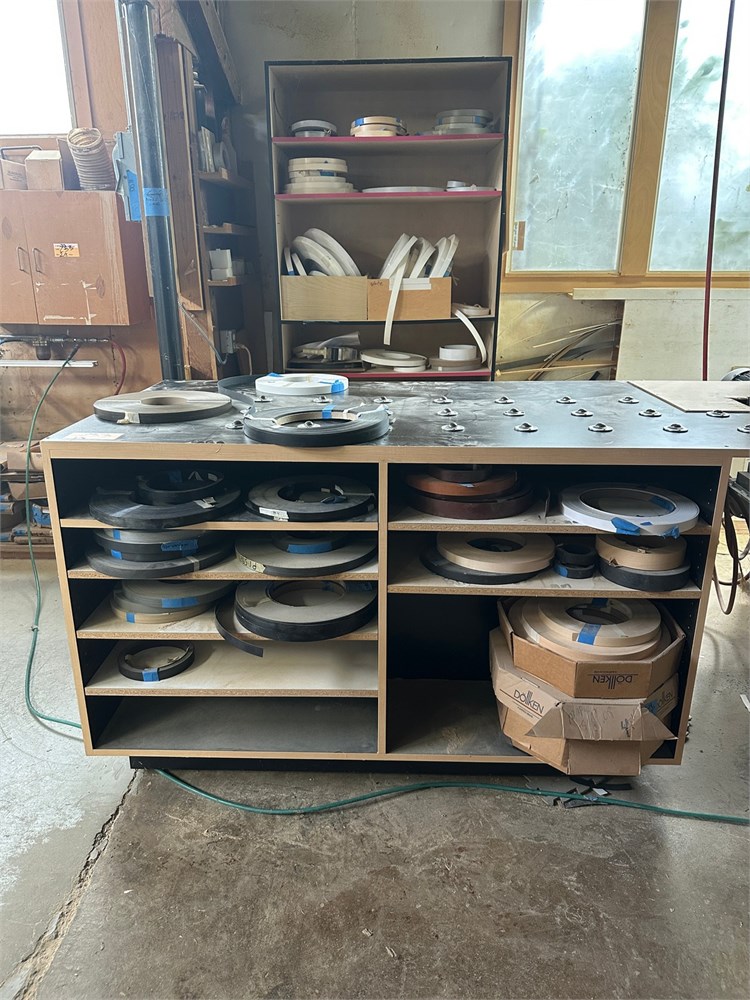 Lot of Edge Banding & Cart as pictured